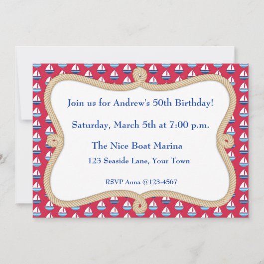 Zeilboten, Lijst van de helling, met uitzondering  Kaart (Voorkant)