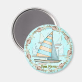 Zeilboten magnet (Voorkant / Achterkant)