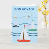 Zeilboten, meeuwen, golven in de oceaan kaart (Gele Bloem)