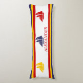 Zeilboten met blauwe rode rode zwarte Zeekreep Str Lichaamskussen (Voorkant Verticaal)