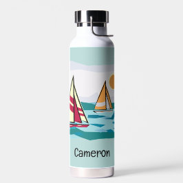 zeilboten met kopervacuüm waterfles