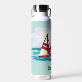 zeilboten met kopervacuüm waterfles (Voorkant)