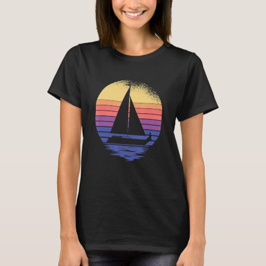 Zeilboten met zonnebaden Zeilen T-shirt (Voorkant)