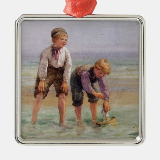 Zeilboten Metalen Ornament (Voorkant)