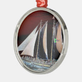 Zeilboten Metalen Ornament (Links)