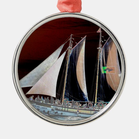 Zeilboten Metalen Ornament (Voorkant)