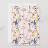 Zeilboten Nautical Birthday Invitations (Achterkant)