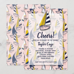 Zeilboten Nautical Birthday Invitations