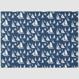 Zeilboten Nautical Navy Blue Tissuepapier