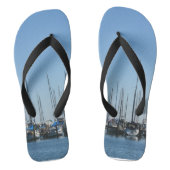 Zeilboten Nautisch Blauw Teenslippers (Voetbed)