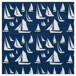 Zeilboten Navy Blue Nautical Stof
