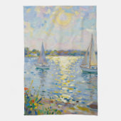 Zeilboten New England Zomer Theedoek (Verticaal)