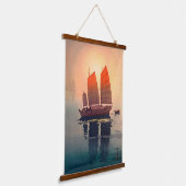 Zeilboten ochtend, Hiroshi Yoshida Hangend Wandkleed (Gebogen)