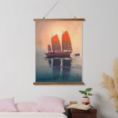 Zeilboten ochtend, Hiroshi Yoshida Hangend Wandkleed (Slaapkamer)