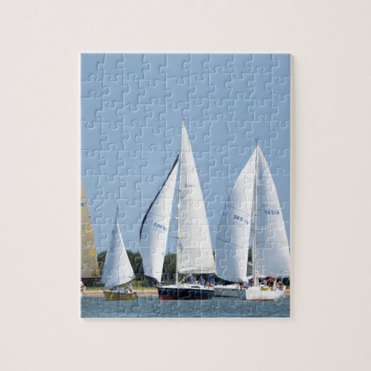 Zeilboten op 4 juli legpuzzel (Verticaal)