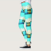 zeilboten op blauw leggings (Links)