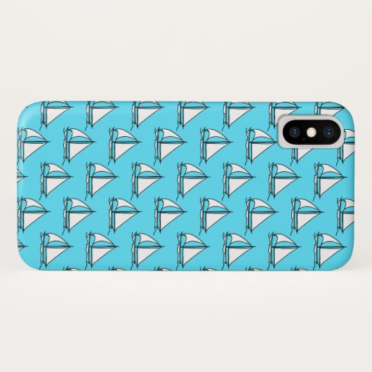 Zeilboten op blauw Zee Case-Mate iPhone Case (Achterkant (horizontaal))