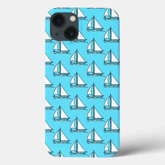 Zeilboten op blauw Zee Case-Mate iPhone Case (Achterkant)