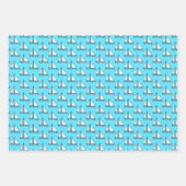 Zeilboten op blauw Zee Inpakpapier Vel (Voorkant)