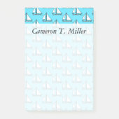 Zeilboten op blauw Zee | Jouw namen toevoegen Post-it® Notes (Voorkant)