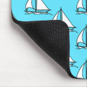 Zeilboten op blauw Zee Muismat (Hoek)