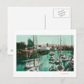 Zeilboten op de Napa-rivier de SceneNapa, CA Briefkaart (Voorkant / Achterkant)