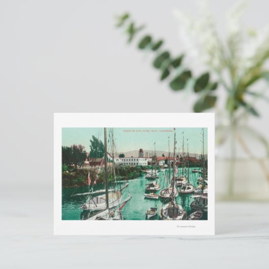 Zeilboten op de Napa-rivier de SceneNapa, CA Briefkaart (Staand voorkant)