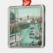 Zeilboten op de Napa-rivier de SceneNapa, CA Metalen Ornament (Links)