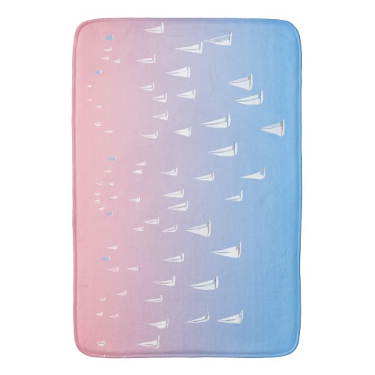 Zeilboten op de oceaan badmat (Voorkant Verticaal)