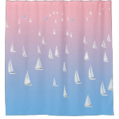 Zeilboten op de oceaan douchegordijn (Voorkant)