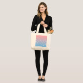 Zeilboten op de oceaan grote tote bag (Voorkant (model))