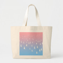 Zeilboten op de oceaan grote tote bag