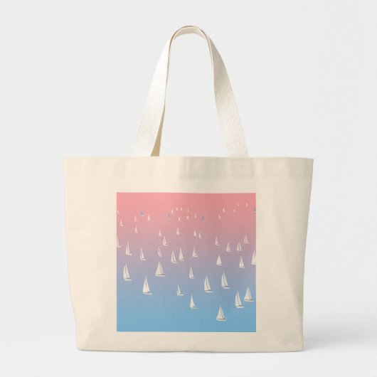 Zeilboten op de oceaan grote tote bag (Voorkant)