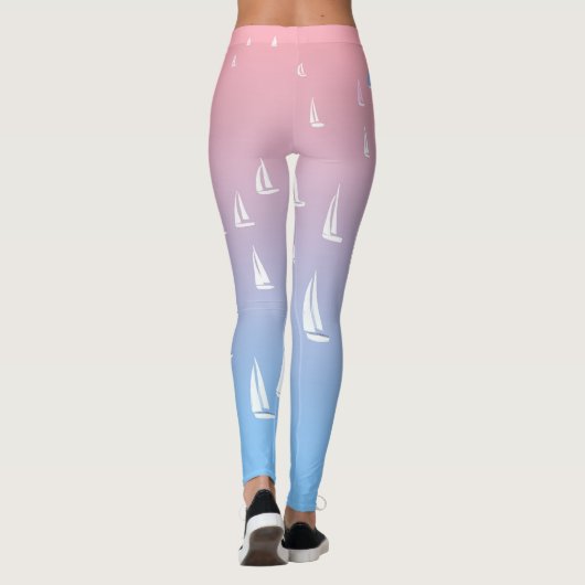 Zeilboten op de oceaan leggings (Achterkant)