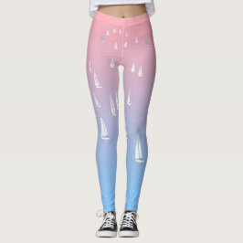 Zeilboten op de oceaan leggings