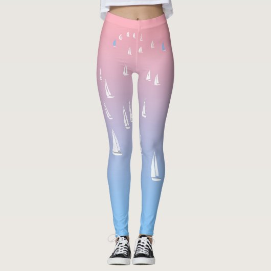 Zeilboten op de oceaan leggings (Voorkant)