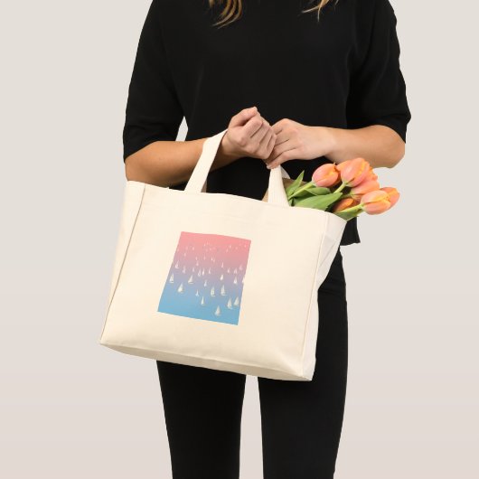 Zeilboten op de oceaan mini tote bag (Voorkant (product))