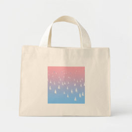 Zeilboten op de oceaan mini tote bag