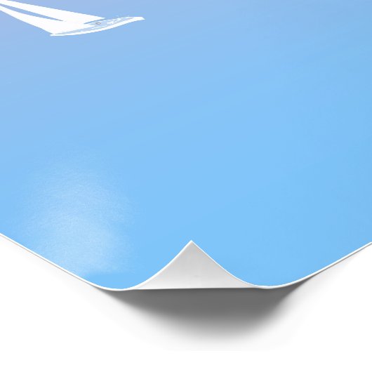 Zeilboten op de oceaan perfect poster (Hoek)