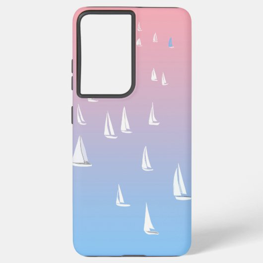 Zeilboten op de oceaan samsung galaxy hoesje (Achterkant)