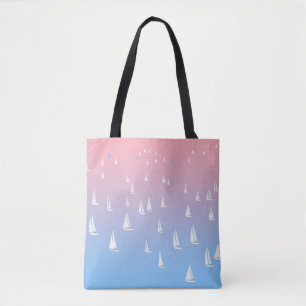Zeilboten op de oceaan tote bag