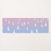 Zeilboten op de oceaan yogamat (Achterkant (horizontaal))