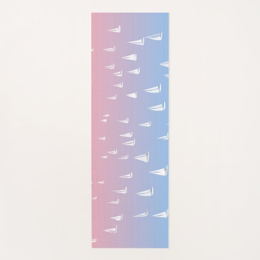 Zeilboten op de oceaan yogamat (Voorkant)