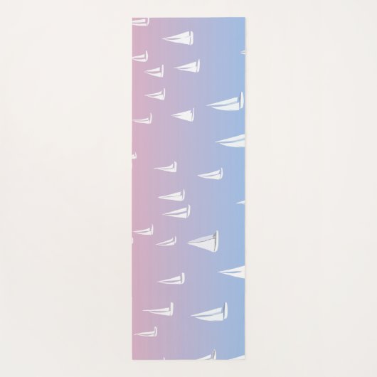 Zeilboten op de oceaan yogamat (Achterkant)