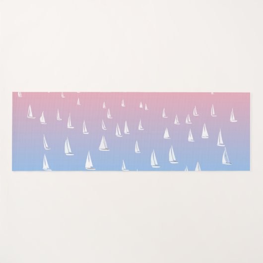 Zeilboten op de oceaan yogamat (Voorkant (horizontaal))