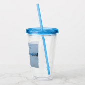Zeilboten op de rivier acryl drinkbeker (Links)