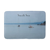 Zeilboten op de rivier badmat (Voorkant)