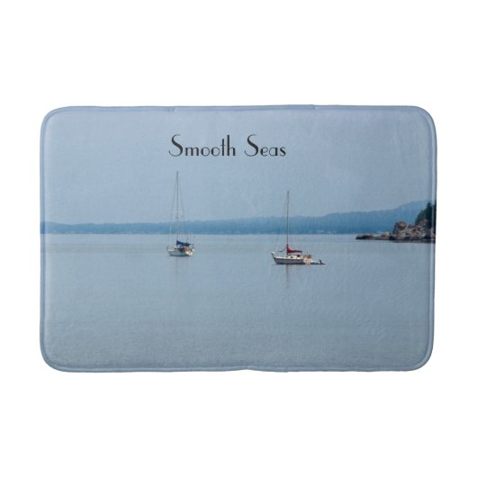 Zeilboten op de rivier badmat (Voorkant)