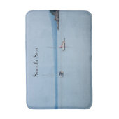 Zeilboten op de rivier badmat (Voorkant Verticaal)