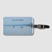 Zeilboten op de rivier bagagelabel (Voorkant (horizontaal))